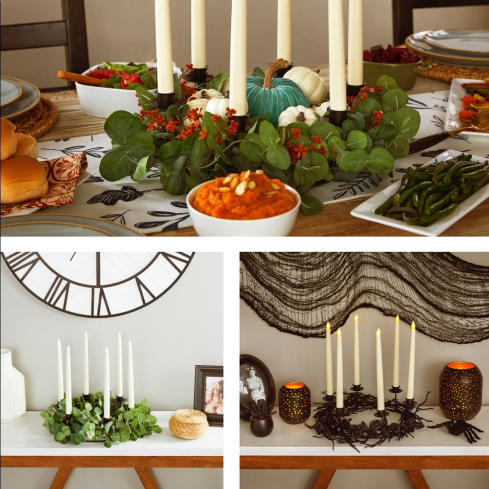 Candelabra tapered candle ring